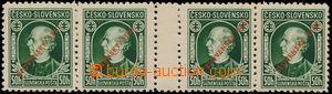 183014 - 1939 Alb.23MB(4), Hlinka 50h green, 4-stamps. horiz. gutter,