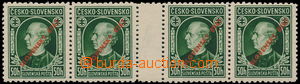 183015 - 1939 FORGERY / Alb.23M C(4), Hlinka 50h green, 4-stamps. hor