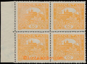 183069 -  Pof.17A, 60h yellow-orange, marginal block-of-4, comb perfo