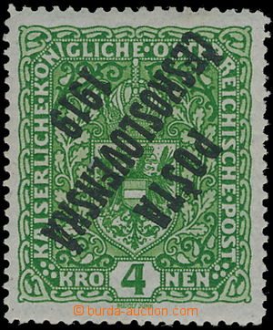 183122 -  Pof.50I Pp, Coat of arms 4 Koruna light green, close, inver