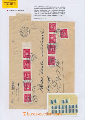 183129 - 1953 commercial letter about/by weight to 50g, postal-charge