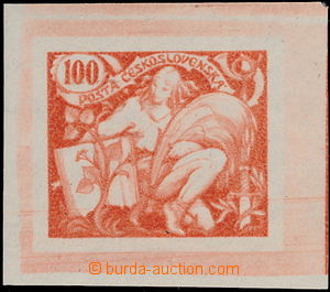 183165 -  PLATE PROOF  Pof.164, value 100h, plate proof in/at orange 