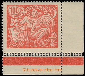 183169 -  Pof.173A, 100h červená, II. typ, ŘZ 13¾, dolní roh
