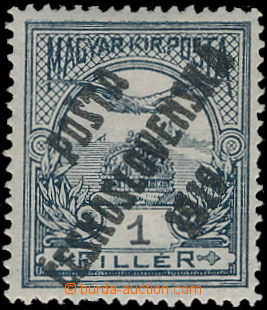 183225 -  Pof.89, 1f grey, overprint type I., well centered stamp. al