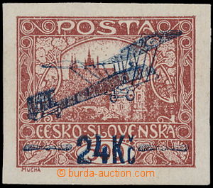 183234 -  Pof.L2 Is, I. provisional airmail issue 24Kč/500h brown, i