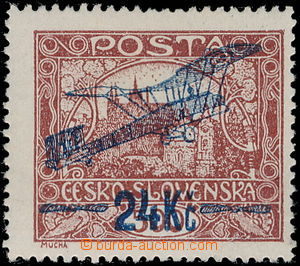 183236 -  Pof.L2A Is, I. provisional airmail issue 24Kč/500h brown w