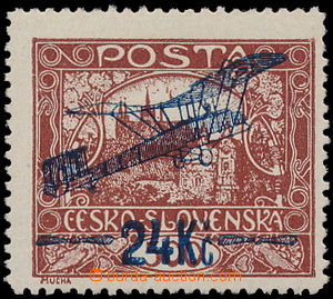 183237 -  Pof.L2A IIp, I. provisional airmail issue 24Kč/500h brown 