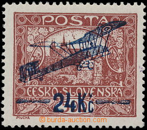 183238 -  Pof.L2B IIp, I. provisional airmail issue 24Kč/500h brown 