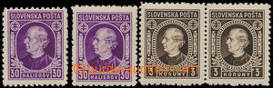 183247 - 1939 Alb.28B, Hlinka 30h violet, line perforation 10½;,