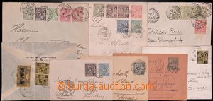 183294 - 1893-1925 8 dopisů a celin, vše s emisí Albert I. (od vyd