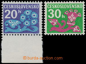 183342 - 1971 Pof.D93xb + D94xb, Flowers 20h and 30h, both stamp. on 