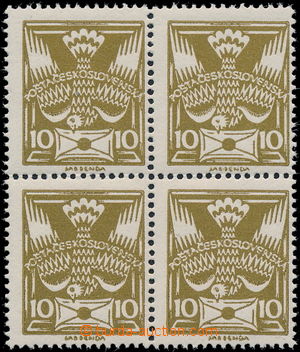 183381 -  Pof.146C, 10h olive as blk-of-4, comb perforation 14 - hori