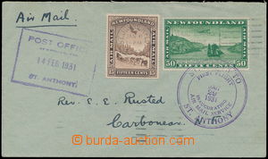 183385 - 1931 letter of 1. flight St. John´s - St. Anthony - St.John