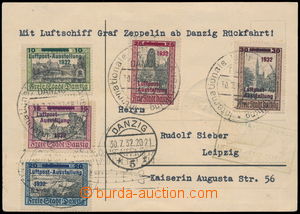 183424 - 1932 DANZIG/ LUPOSTAFAHRT Sie. 170B, zeppelinová karta, zp