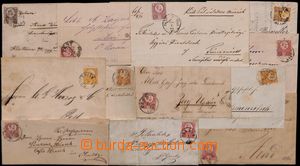 183444 - 1871 12 letters + 1 front side, i.a. 4x printed matters 2 Kr