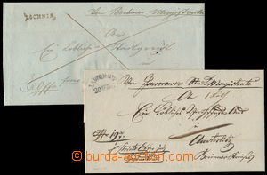 183450 - 1837-1846 POLAND/ 2 letters from Polish territory, cancel. B