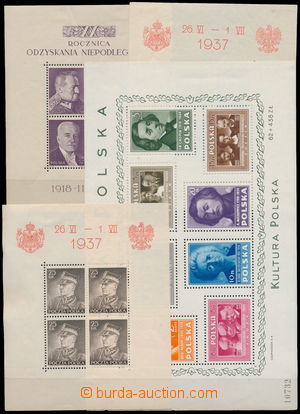 183474 - 1937-1948 Mi.Bl.2-4 (2 sestavy), dále Bl.7, 8, 10; celkem 9
