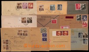 183482 - 1941-1944 GENERAL GOVERNMENT, 10 mostly Reg letters with iss