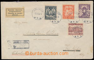 183493 - 1938 JABLUNKOV  Reg letter with Mi.317, 331, 335, 337, CDS J