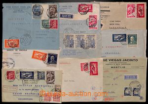 183509 - 1937-1942 sestava 9 let-dopisů frankovaných leteckou emis