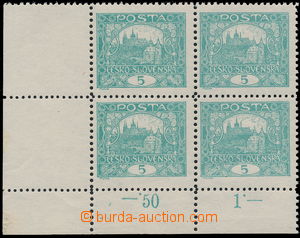 183544 -  Pof.4E STs, 5h modrozelená, levý dolní rohový 4-blok, p