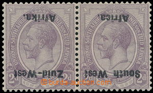 183569 - 1923 SG.3a, 2-páska Jiří V. 2P fialová dull purple, dvoj