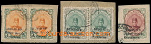 183573 - 1915 BÚŠEHR - britská okupace SG.1(2x), 3(2x), 5; 2-pásk