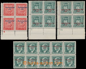183713 - 1939 Alb.4 VPP, Znak 20h oranžová, levý dolní rohový 4-