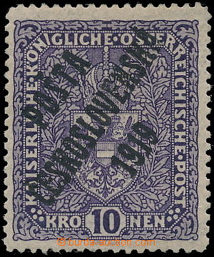 183831 -  Pof.51Iax, Coat of arms 10K dark violet, clear print, overp