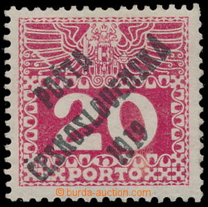 183841 -  UNISSUED  Large numerals 20h, Opt type D, type I.; new gum,