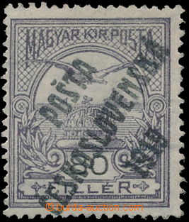 183842 -  UNISSUED  80f fialová/černá, overprint IV. type; lightly