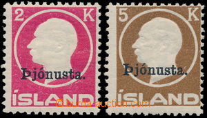 183852 - 1922 Mi.41-42, Official 2 Kr and 5 Kr with Opt Pjónusta, 2 
