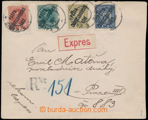 183857 - 1920 Registered and Express letter right franked with. for I