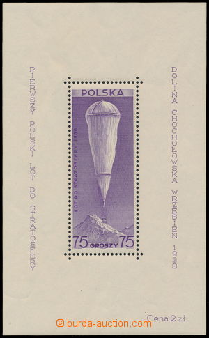 183861 - 1938 Mi.Bl.6, miniature sheet Stratospheric Flight; cat. 130