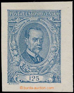 183862 -  Pof.140N plate variety, 125h blue without perf with plate v