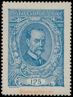 183863 -  Pof.140a plate flaw, 125h ultramarine with plate flaw - sho