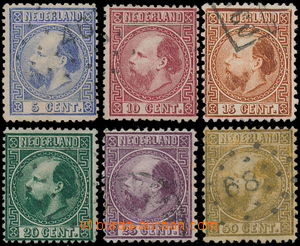 183884 - 1867 Mi.7-12, Vilém III. 5C-50C; kat. pro nejlevnější ty