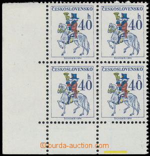 183931 - 1974 Pof.2112xa, Postal emblems 40h dark blue, paper without
