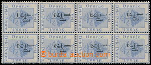 184026 - 1896 SG.70-73, block of 8 Coat of arms Drie Pence blue with 