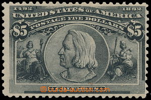 184033 - 1893 Sc.245, Columbus 5$ black; significant color, reperfora