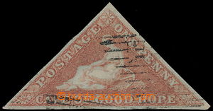 184078 - 1853 SG.1, Allegory Hope 1P pale brick red, full margins, li