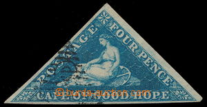 184113 - 1853 SG.2, Allegory Hope 2P dark blue; full margins, lightly