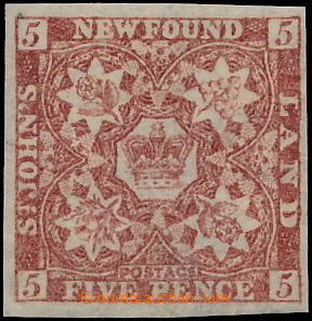 184128 - 1860 SG.13, Crown and rose 5P Venetian red; very nice piece 