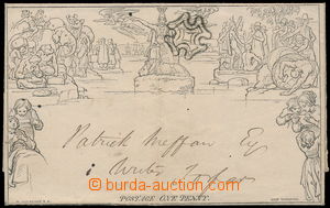 184130 - 1842 SG.ME1, Mulready's envelope 1P black, folded envelope s