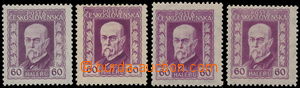 184139 -  Pof.189Ax, Masaryk (gravure-print), value 60h violet on par