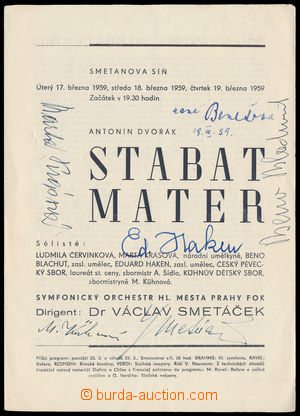 184167 - 1959 hudební program k představení A. Dvořáka: Stabat M