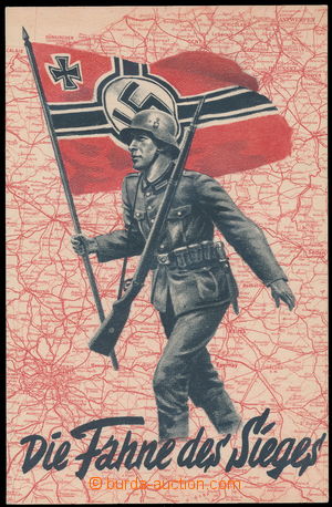 184180 - 1939 DIE FAHNE DES SIEGES  propagandistická pohlednice Vlaj