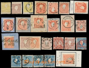 184209 - 1858 Mi.10 + Mi.13-15, selection of 25 stamps, from that 2x 