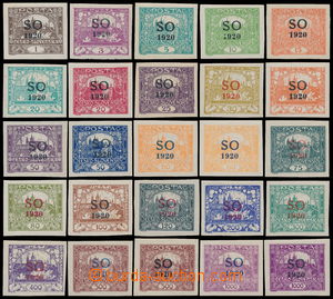 184210 -  Pof.SO1-23, complete set of imperforated stmp with overprin