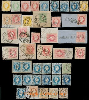 184221 - 1867 Mi.35-38 + Levant Mi.2, 4 and 5, selection of 42 stamps